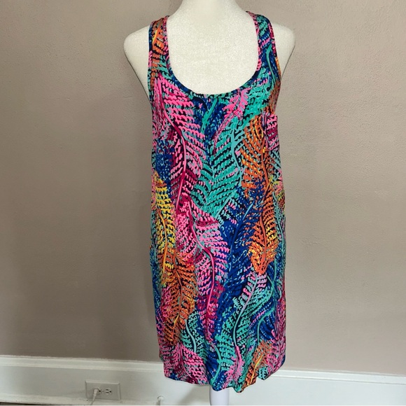 Lilly Pulitzer Dresses & Skirts - Lilly Pulitzer are 100% silk Vibrant Multicolor Tropical Print Tank Dress